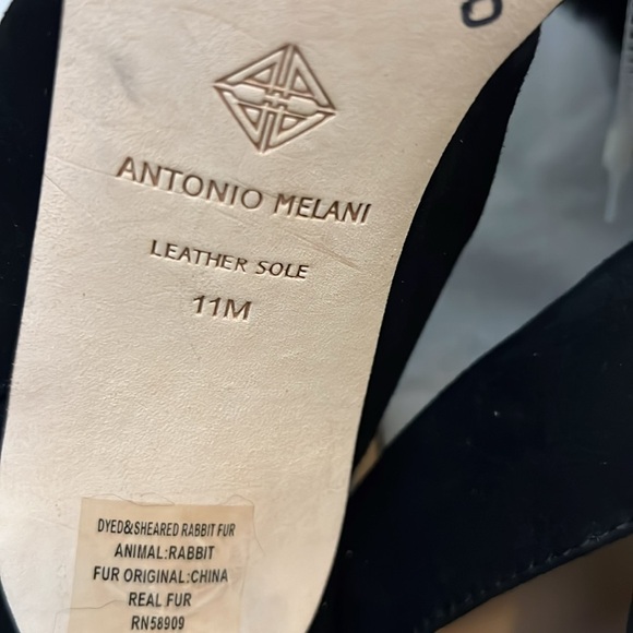 Antonio Melani Kayleigh Ankle Strap Rabbit Fur heels - Picture 9 of 10